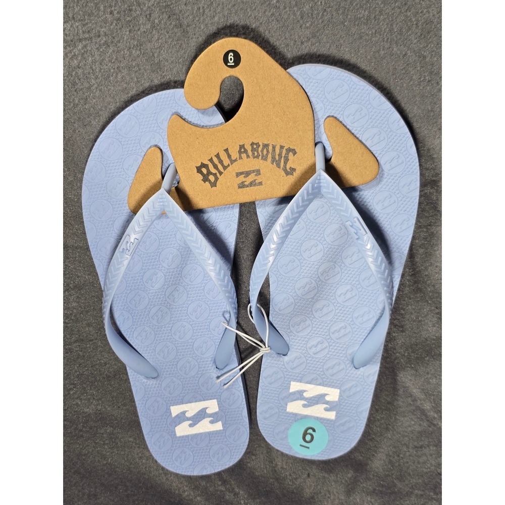 Billabong Blue Flip Flops‎ Women's Size 6 Sandals Beach Pool Summer